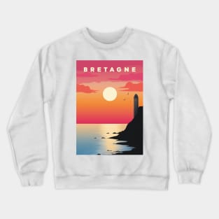 Bretagne - Affiche Vintage - Breton - Bzh - Breizh Crewneck Sweatshirt